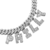 Custom Hiphop Letter Name Cuban Link Chain Necklace