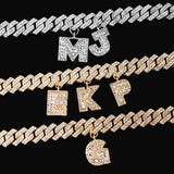 Custom Hiphop Letter Name Cuban Link Chain Necklace