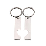 Custom Hollow Heart Keychain Engraved Couples Keyring