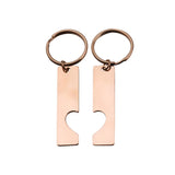 Custom Hollow Heart Keychain Engraved Couples Keyring