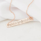 Custom Hollow Name Necklace Personalized Pendant Silver Plated Jewelry