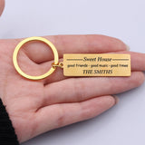 Family Name Sweet House Keychain