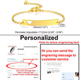 Engraved ID Heart Bracelet, Stainless Steel Chain