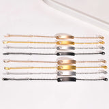 Engraved ID Heart Bracelet, Stainless Steel Chain