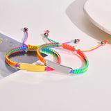 Personalized Baby Bracelet with Braided String Chain