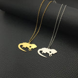 Personalized Iguana Necklace Lizard Charm Reptile Gift