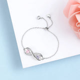 Personalized Infinity Bracelet Name DIY Birthstone Jewelry