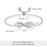 Personalized Infinity Bracelet Name DIY Birthstone Jewelry