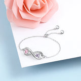 Personalized Infinity Bracelet Name DIY Birthstone Jewelry