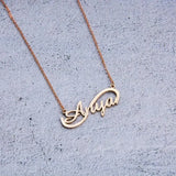 Personalized Infinity Name Necklace Stainless Steel Rose Letter Necklaces