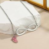 Personalized Infinity Laser Engraved Name Date Pendant Necklace for Women