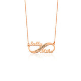 Personalized Infinity Name Necklace Date Pendant Stainless Steel