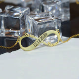 Personalized Infinity Name Necklace Date Pendant Stainless Steel