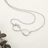 Personalized Infinity Necklace with 2 Names for Women