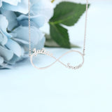 Personalized Infinity Necklace with 2 Names for Women