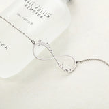 Personalized Infinity Necklace with 2 Names for Women