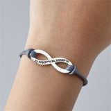 Custom Infinity Pendant Bracelet with Engraving