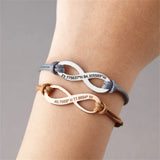 Custom Infinity Pendant Bracelet with Engraving