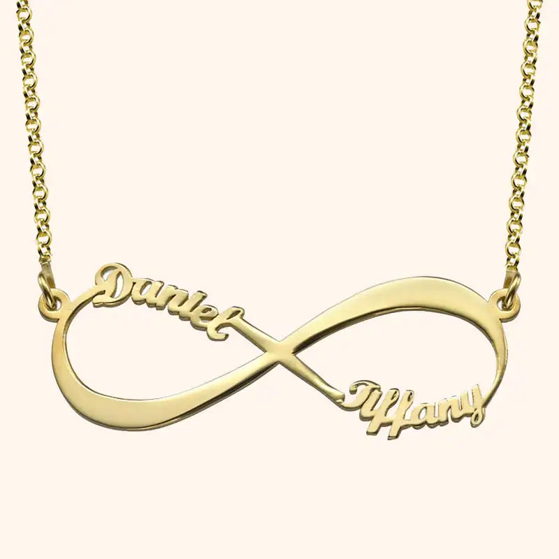 Personalized Infinity Necklace with Multiple Names Stainless Steel Pendant
