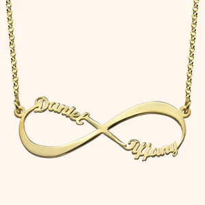 Personalized Infinity Necklace with Multiple Names Stainless Steel Pendant