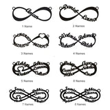 Personalized Infinity Necklace with Multiple Names Stainless Steel Pendant
