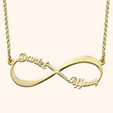 Personalized Infinity Necklace with Multiple Names Stainless Steel Pendant