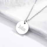 Personalized Initial Date Disc Necklace For Women Dainty Coin Pendant Necklaces
