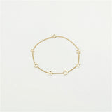 Personalized Initial Letter Bracelet Stainless Steel Chain Vintage Jewelry