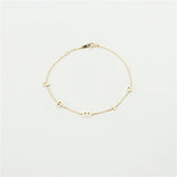 Personalized Initial Letter Bracelet Stainless Steel Chain Vintage Jewelry
