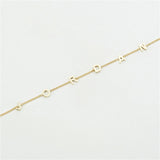 Personalized Initial Letter Bracelet Stainless Steel Chain Vintage Jewelry