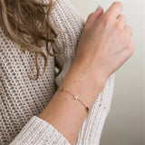 Personalized Initial Letter Bracelet Stainless Steel Chain Vintage Jewelry