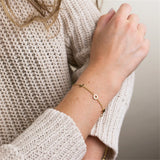 Personalized Initial Letter Bracelet Stainless Steel Chain Vintage Jewelry