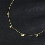 Personalized Initial Letter Choker Necklace Stainless Steel Name Necklaces