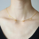 Personalized Initial Letter Choker Necklace Stainless Steel Name Necklaces
