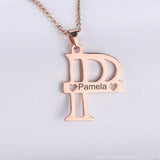 Personalized Initial Letter Necklace Name Engraved Choker Necklaces