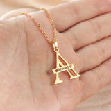Personalized Initial Letter Necklace Name Engraved Choker Necklaces