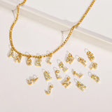 Custom Initial Name Choker Necklace, Zirconia Letter