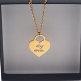 Personalized Heart Initial Necklace Stainless Steel Wedding Jewelry