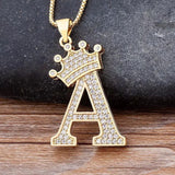 Ice Out Initial Necklace A-Z Letter HipHop Pendant Punk Style Jewelry