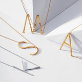 Personalized A-Z Letter Necklace Stainless Steel Pendant