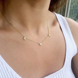 Personalized Initial Necklace Choker Heart Jewelry for Women Couple Gift