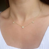 Personalized Initial Necklace Choker Heart Jewelry for Women Couple Gift