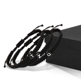 Personalized Initials Bracelet Letter Bead Braided Rope Bracelet Bangle