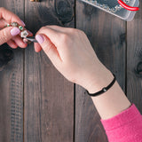 Personalized Initials Bracelet Letter Bead Braided Rope Bracelet Bangle