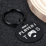 Initials Game Players Keychain, Anniversary Gift For Men, Couple Keyrings