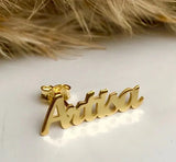 Custom Initials Letter Name Stud Earrings Stainless Steel