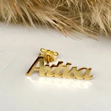 Custom Initials Letter Name Stud Earrings Stainless Steel