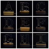 Custom Acrylic LED Initials Name Board Light Up Letters Sign
