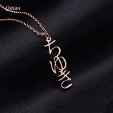 Custom Japanese Name Necklace Stainless Steel Katakana Pendant