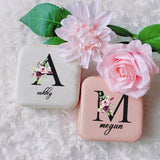 Personalized Jewellery Box Anniversary Bridesmaid Gift Name Travel Jewelry Case
